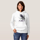 Pull À Capuche Echos de la nuit : "F-CAW-F" Mystic Raven Crop (Devant entier)