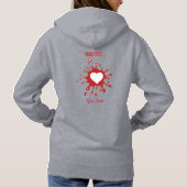 Pull À Capuche Éclaboussure de peinture rouge avec une forme de c (Dos)
