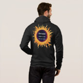 Pull À Capuche Éclipse solaire totale aquarelle audacieuse Nom 20 (Dos entier)