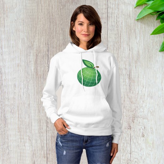 Pull À Capuche Eco Globe Fruit Green Earth Leaf Sphere