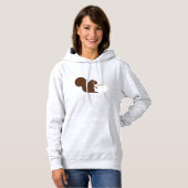 Pull À Capuche Écureuil mignon au café | Whimsical Animal Art (Devant entier)