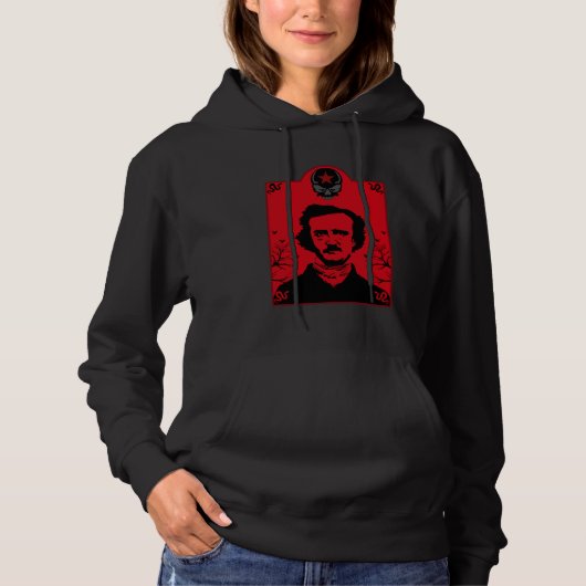Pull À Capuche Edgar Allan Poe Black Raven (Devant)
