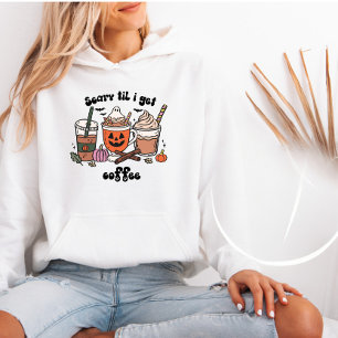 Pull À Capuche Effrayant Jusqu'À Ce Que J'Obtienne Du Café Cute H