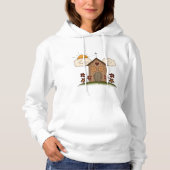 Pull À Capuche Église Sunny Avec Fleurs Rustique Charme De Pays (Devant)