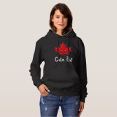Pull À Capuche Eh drapeau canadien Feuille d'érable Funny Souveni (Devant entier)