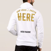 PULL À CAPUCHE ÉLÉGANT BLANC PERSONNALISABLE MODERNE MARQUE VÉRIF (Dos)