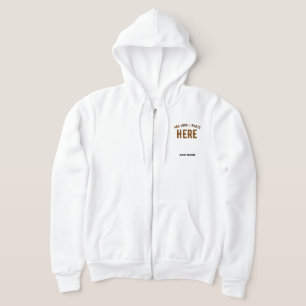 PULL À CAPUCHE ÉLÉGANT MODERNE PERSONNALISABLE BLANC MARQUE VÉRIF