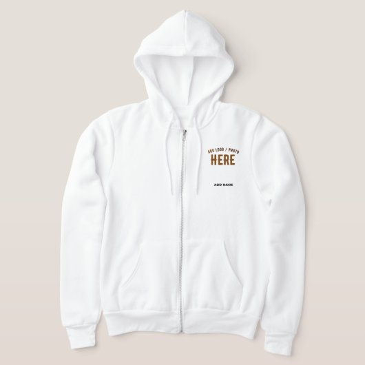 PULL À CAPUCHE ÉLÉGANT MODERNE PERSONNALISABLE BLANC MARQUE VÉRIF (Poser)