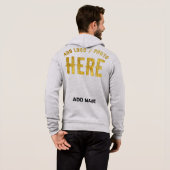 PULL À CAPUCHE ÉLÉGANT MODERNE PERSONNALISABLE GRIS VÉRIFIÉ DE MA (Dos entier)