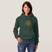 Pull À Capuche Élégant Paon Art Nouveau Affirmation Graphique (Devant entier)