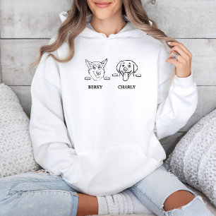 Pull À Capuche Élégant race de chien Nom personnalisé