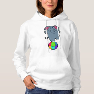 Pull À Capuche Elephant au cirque avec boule de cirque