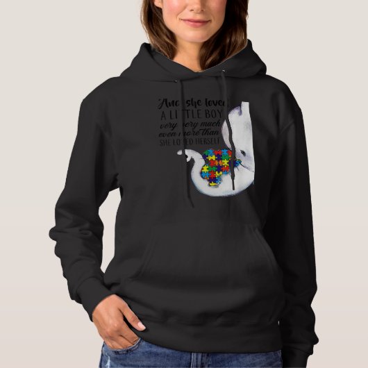 Pull À Capuche Elephant Autisme Maman Et Elle S'Aime Garçons Aut (Devant)