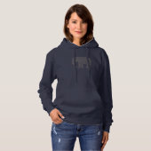 Pull À Capuche Eléphant avec design d'art en ligne (Devant entier)