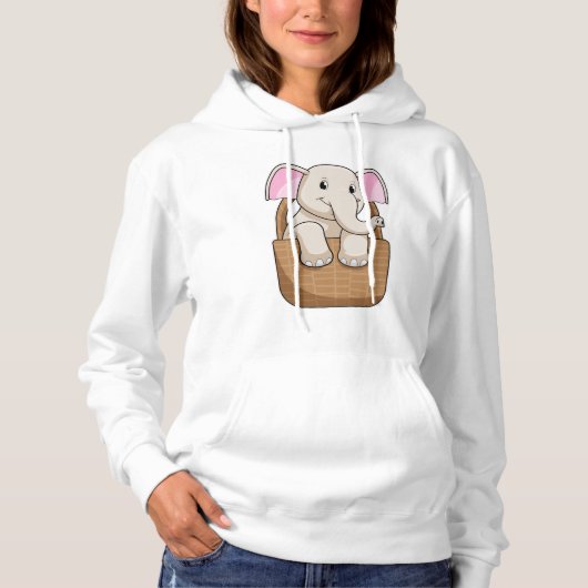 Pull À Capuche Eléphant avec panier (Devant)