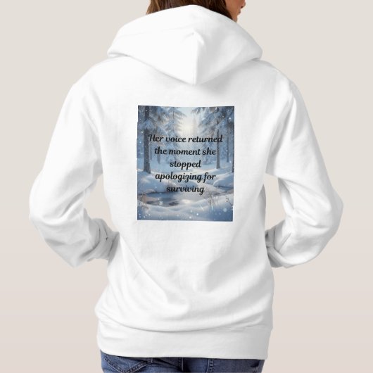 Pull À Capuche Elle a cessé de s'excuser - Citations d'affirmatio (Dos)