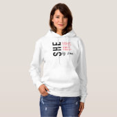 Pull À Capuche ELLE Est Moi – Typographie D'affirmation Empowerin (Devant entier)