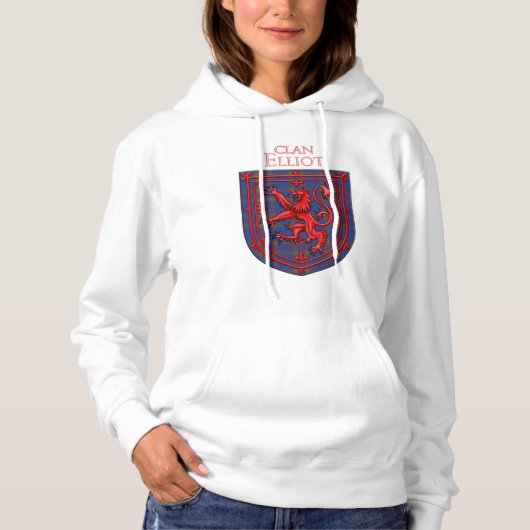 Pull À Capuche Elliot Tartan Scottish Plaid Lion Rampant (Devant)