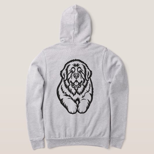 Pull À Capuche Emblème brodé de Terre-Neuve (Couchage Retour)