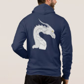 Pull À Capuche Emblème de dragon blanc Imaginaire (Dos)
