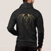 Pull À Capuche Emblème de dragon métallique doré (Dos)