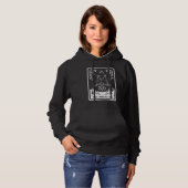 Pull À Capuche Emo Unholy Occult Goth Cat Tarot Card Dark Magie (Devant entier)