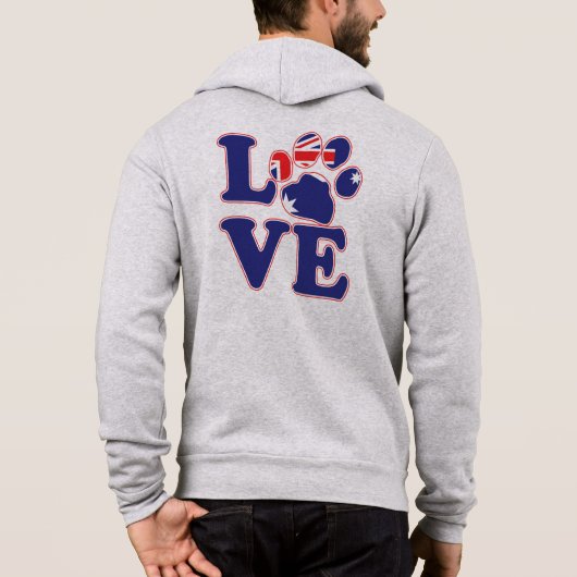 Pull À Capuche Empreinte de patte du drapeau australien (Dos)