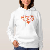 Pull À Capuche Empreintes de pattes en forme de cœur (Devant)