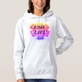 Pull À Capuche "EMS Life" féminin jaune rose violet étoile de la (Devant)