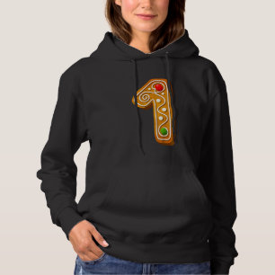 Pull À Capuche Enfants 1 Capital Cutest Noël Cookie Alphabet N