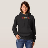 Pull À Capuche Enseignant-Enseignement-Rétro-Amusant (Devant entier)