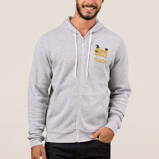 Pull À Capuche Enseignant Halloween femmes mon balai s'est cassé (Devant)