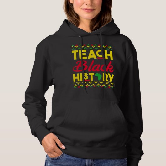 Pull À Capuche Enseigner le Mois de l'Histoire Noire BHM Enseigna (Devant)