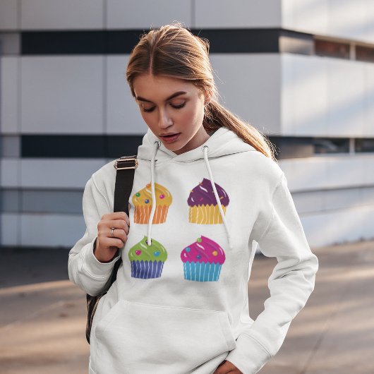 Pull À Capuche Ensemble de Cupcake avec Paillettes Dessert Lumine
