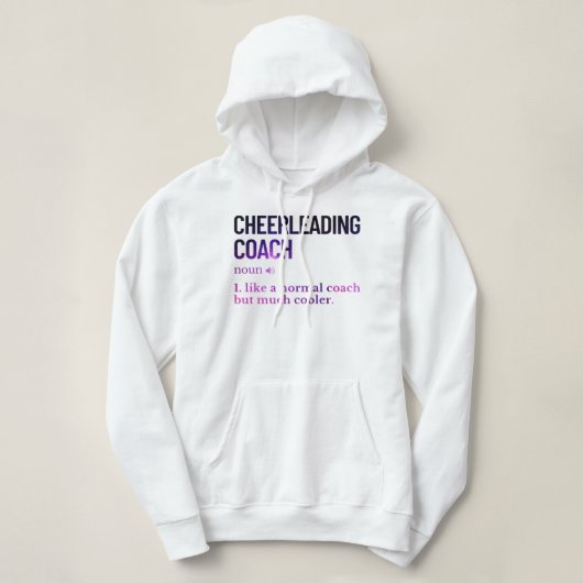 Pull À Capuche Entraîneur de pom-pom girls citation drôle (Design devant)