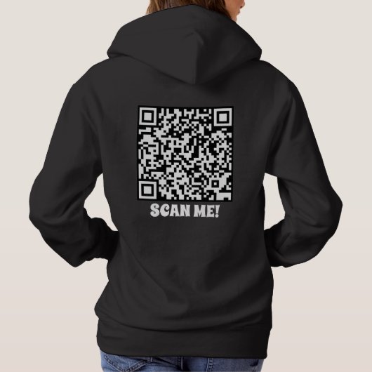 Pull À Capuche Entrez l'URL de ce code QR (Dos)