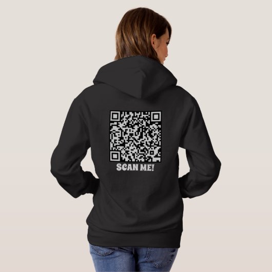 Pull À Capuche Entrez l'URL de ce code QR (Dos entier)