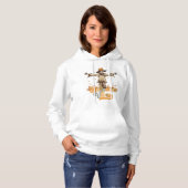 Pull À Capuche Épouvantail aux vibrations groovy d'Halloween (Devant entier)