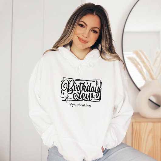 Pull À Capuche Équipe d'Anniversaire correspondant Customisé Grou