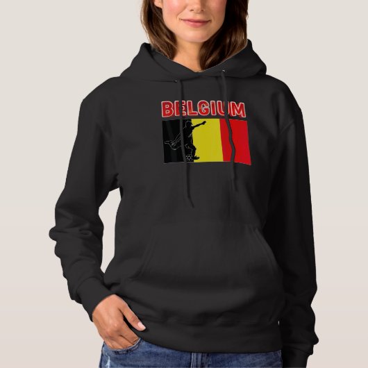 Pull À Capuche Équipe de Belgique du Monde Football Football Ch (Devant)