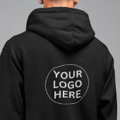 Pull À Capuche Équipe de logo d'entreprise noir promotionnel marq