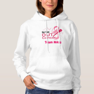 Pull À Capuche Équipe de soutien au cancer du sein Ruban rose Per