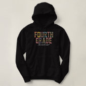 Pull À Capuche Équipe Leopard de 4e année Équipe de quatrième ann (Design devant)