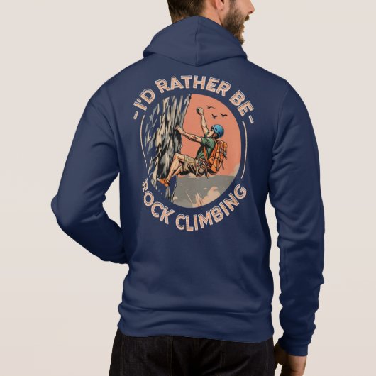 Pull À Capuche Escalade rocheuse (Dos)