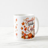 Pull à capuche et café | Tasse de citrouille autom (Devant droit)