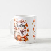 Pull à capuche et café | Tasse de citrouille autom (Devant gauche)