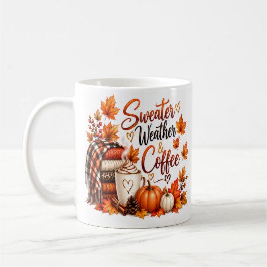 Pull à capuche et café | Tasse de citrouille autom (Gauche)