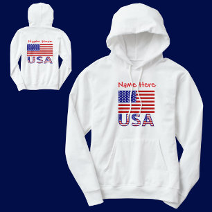 Pull À Capuche États-Unis d'Amérique États-Unis Femme Personnalis