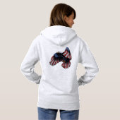Pull À Capuche Étoile éclatée de l'aigle patriotique (Dos entier)
