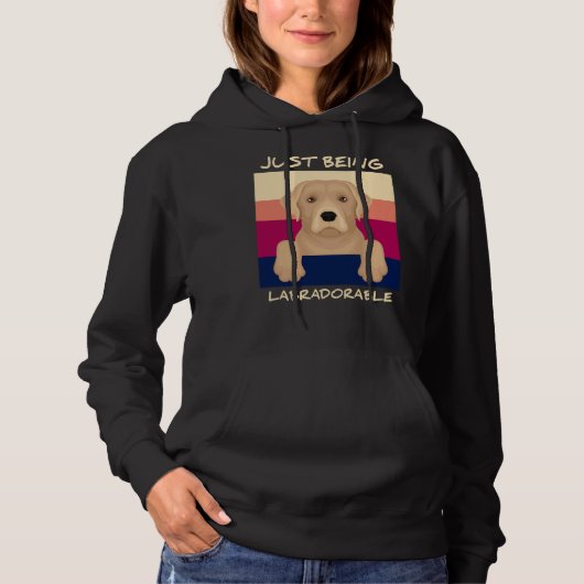 Pull À Capuche Être juste labradorien (Devant)